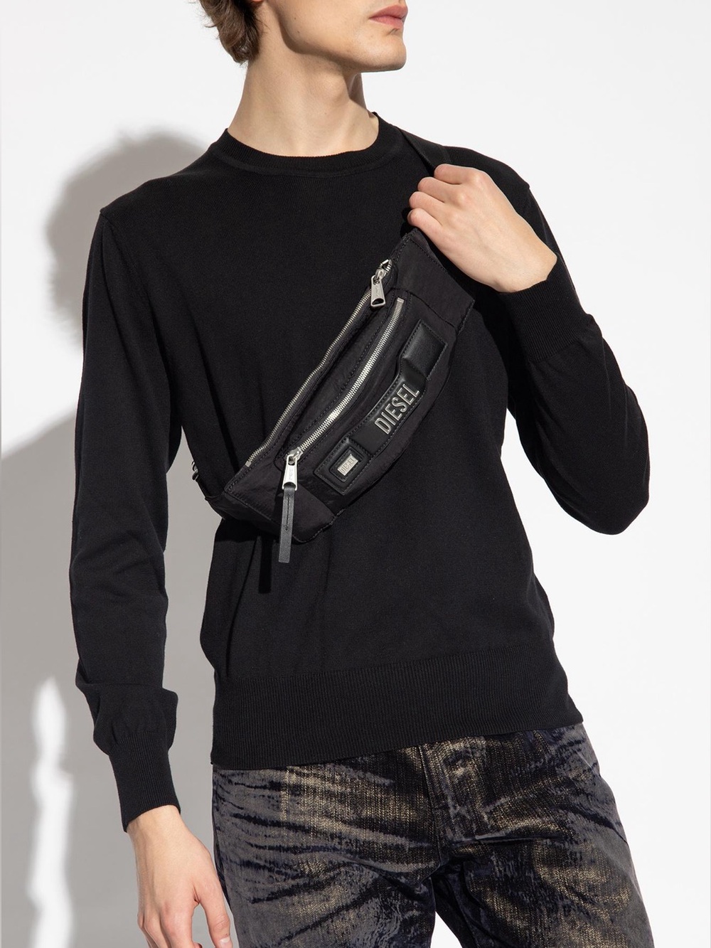 DIESEL Belt black Bag Fanny pack Unisex NWT